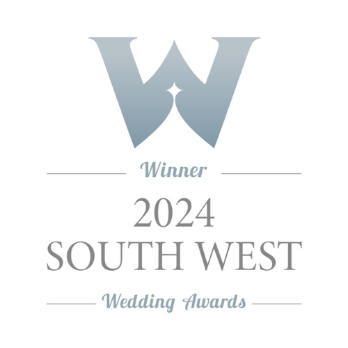 The South West Wedding Awards logo. Text reads Winner 2024 South West Wedding Awards