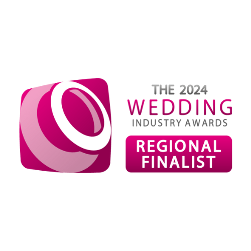 The Wedding Industry Awards logo. Text reads The 2025 Wedding Industry Awards Regional Finalist